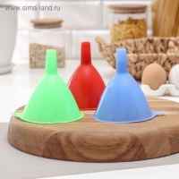 Набор воронок, 3 шт, 9×8 см, 8×7 см, 6,5×6,5 см, цвет МИКС Набор воронок, 3 шт, 9×8 см, 8×7 см, 6,5×6,5 см, цвет МИКС