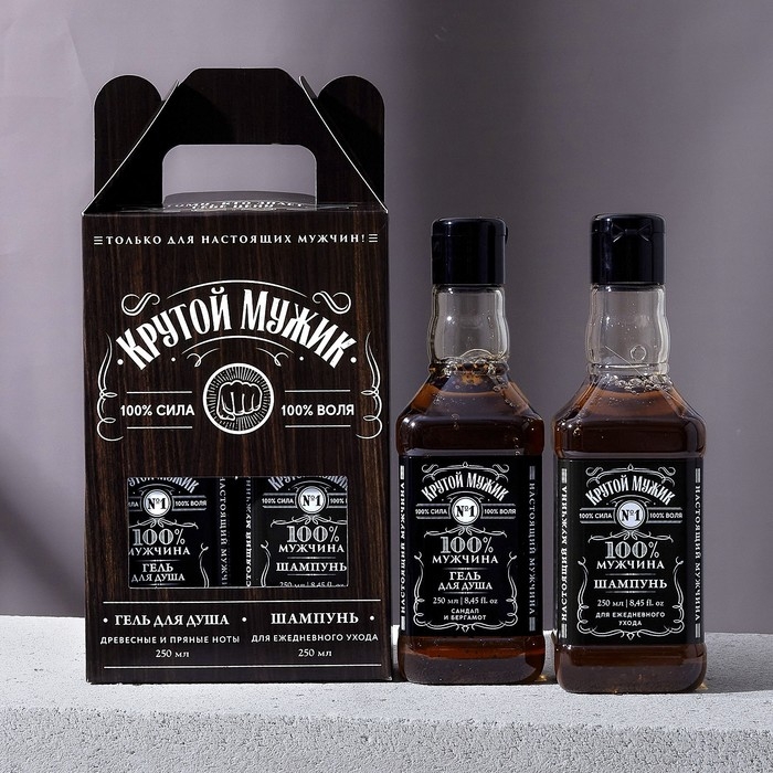 Подарочный набор ЧИСТОЕ СЧАСТЬЕ &laquo;Крутой мужик&raquo;: гель для душа и шампунь для волос, 2х250 мл