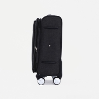 Чемодан малый 20", наружный карман, кодовый замок, цвет чёрный