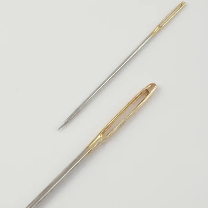 Иглы швейные для вышивания, d=1 / 2 мм, 5 / 7 см, с золотым ушком, 2 шт.