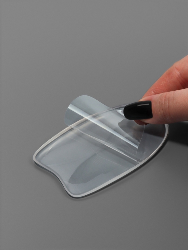 Подпяточники для обуви, на клеевой основе, силиконовые, 9,5 &times; 5,5 см, пара, цвет прозрачный