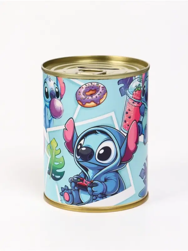 Копилка металлическая, 9.5 см&times;7.5 см&times;7.5 см, Стич