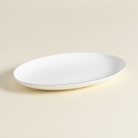 Тарелка для подачи SL Home &laquo;Каскарон&raquo;, 25,4&times;18,5&times;2,5 см, овальная, костяной фарфор, белая
