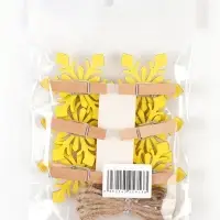 Набор декоративных прищепок "Новогодние снежинки" цвет золотой, набор 6 шт.