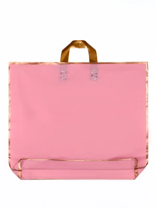 Пакет с петлевой ручкой розовый 50 х 41 х 10 см 80 мкм