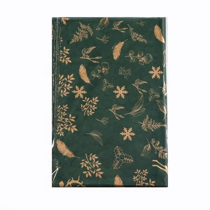 Бумага упаковочная тишью, новогодняя упаковка &laquo;Зимнее настроение&raquo;,50&times;66 см