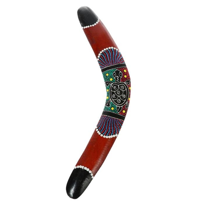 Сувенир бумеранг "Цветной узор"  40х6х0,7 см