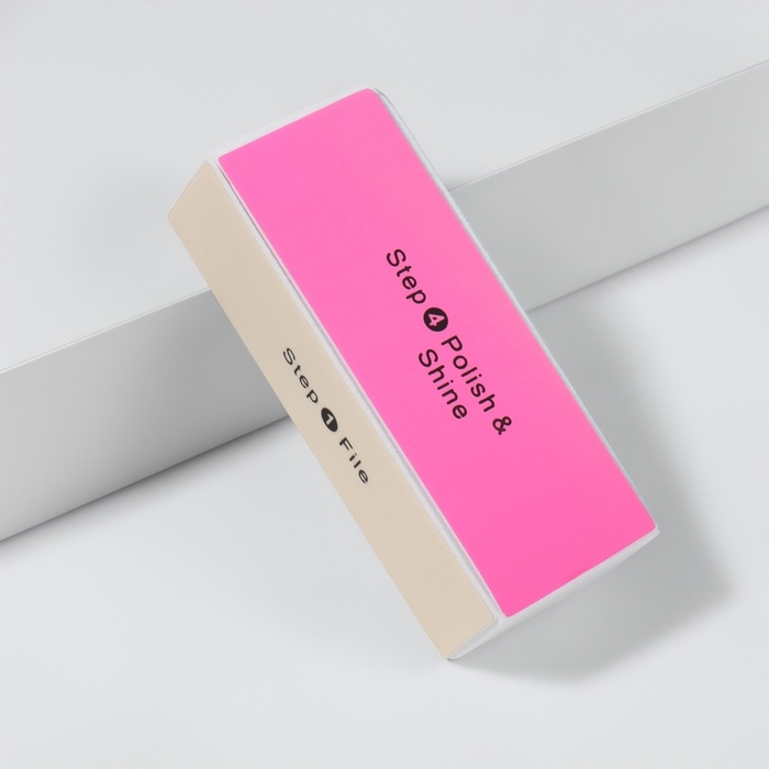 Баф для полировки ногтей, четырёхсторонний, 9 &times; 3,5 &times; 2,5 см, цвет МИКС