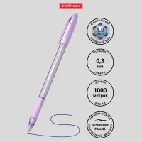 Ручка шариковая ErichKrause U-109 Spring Stick&Grip, узел 1.0 мм, чернила синие, резиновый держатель, супермягкое письмо, длина линии письма 1000 метров
