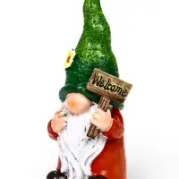 Садовая фигура 10 х 10 х 27 см  "Гном Welcome"