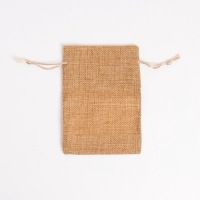 Льняной мешочек для хранения украшений, подарков, трав, 10 х 14 см, набор из 5 штук