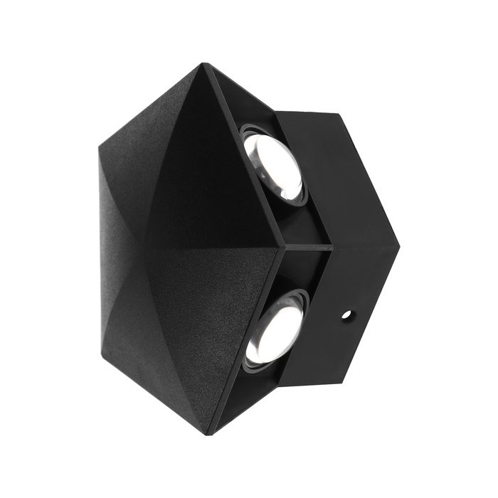 Светильник фасадный &laquo;Искра&raquo;, FSD-052, 5 Вт, 3000К, 5 лучей, IP65, 220 В, пластик, черный