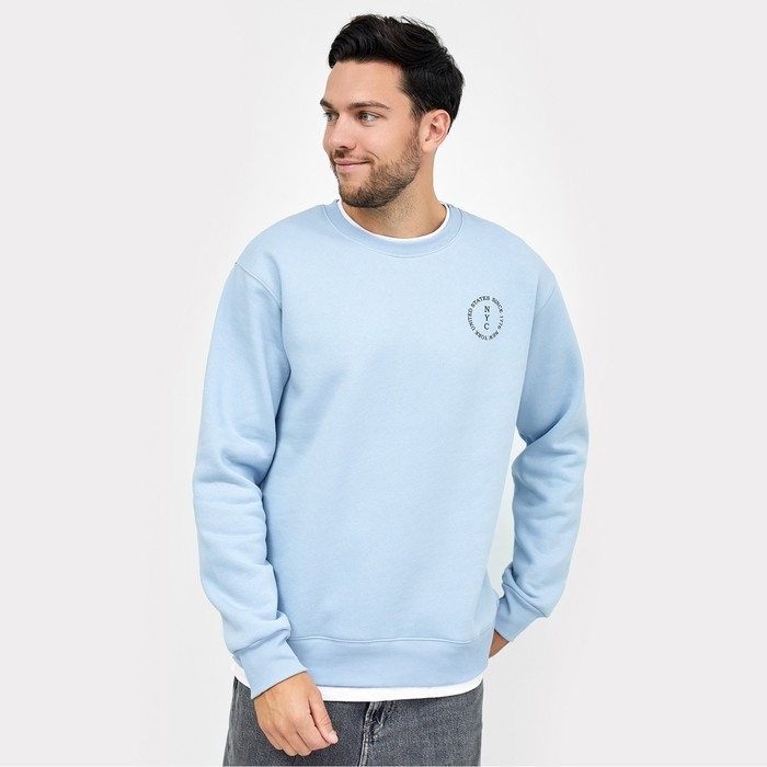 Свитшот мужской НАЧЁС, цвет стальной, размер 56 Свитшот мужской НАЧЁС, цвет стальной, размер 56