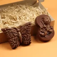 Шоколадные фигурки, 2 в 1 &laquo;Бабочка + 8 марта. Три тюльпана&raquo;, 160 г