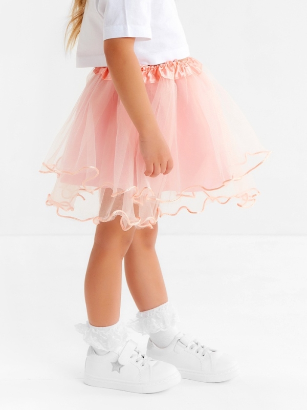 Юбка сетка детская KAFTAN, пудровый, размер 28