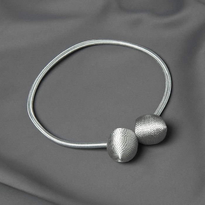 Подхват для штор &laquo;Шарики&raquo;, d = 3 см, 40 см, цвет светло-серый