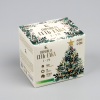 Гирлянда &laquo;Сеть-ёлка&raquo; 1 &times; 1 м, IP20, тёмная нить, 90 LED, свечение зелёное, 8 режимов, 220 В