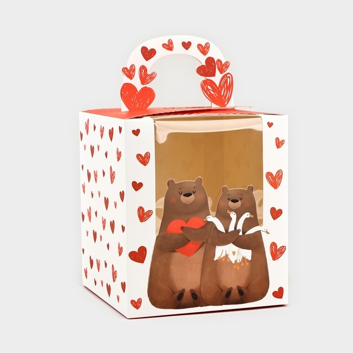 Коробка складная «С любовью» 14 х 16 х 14 см Коробка складная «С любовью» 14 х 16 х 14 см