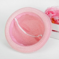 Панама детская для девочки &laquo;Киса&raquo;, цвет розовый, р-р 49 - 50, 2-5 лет