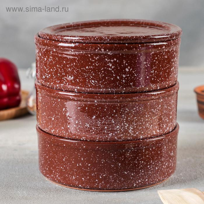 Набор для холодца &laquo;Мрамор коричневый&raquo;, 3 ёмкости по 500 мл