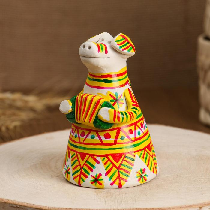 Филимоновская игрушка колокольчик &laquo;Собачка&raquo;