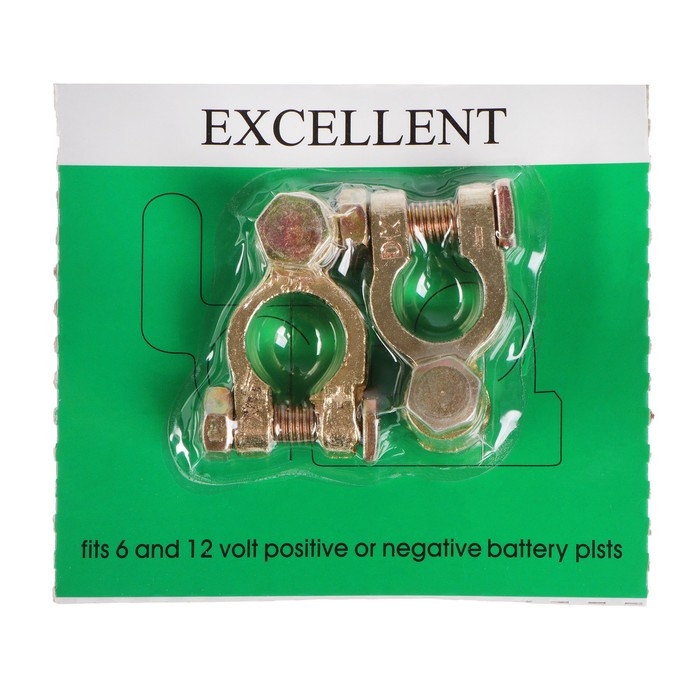 Клемма АКБ универсальная, набор 2 шт, К-003 Клемма АКБ универсальная, набор 2 шт, К-003