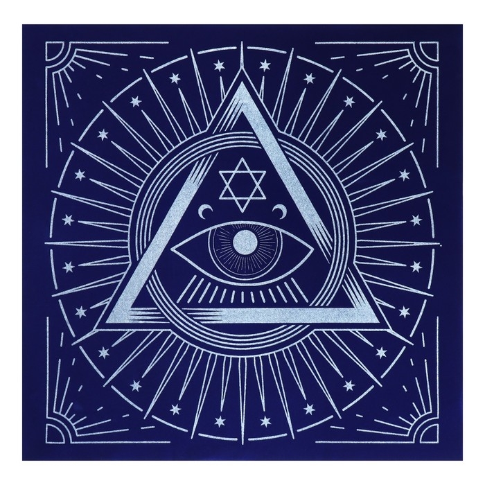 Скатерть для гадания бархатная на Хэллоуин &laquo;Глаз Оракула&raquo;, 50х50 см, 16+