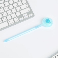 Ручка прикол шариковая синяя паста шиммер Koala