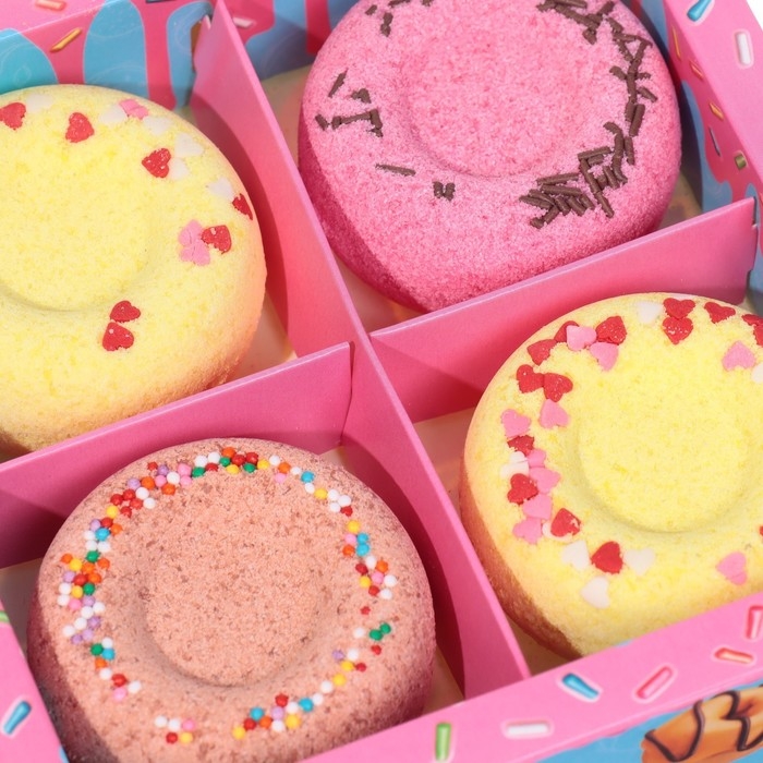 Набор бомбочек для ванн Набор бомбочек для ванн "Just donats" 4 шт по 60 г