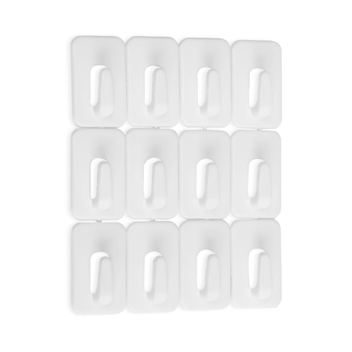 Держатель для проводов, 12 штук, цвет белый