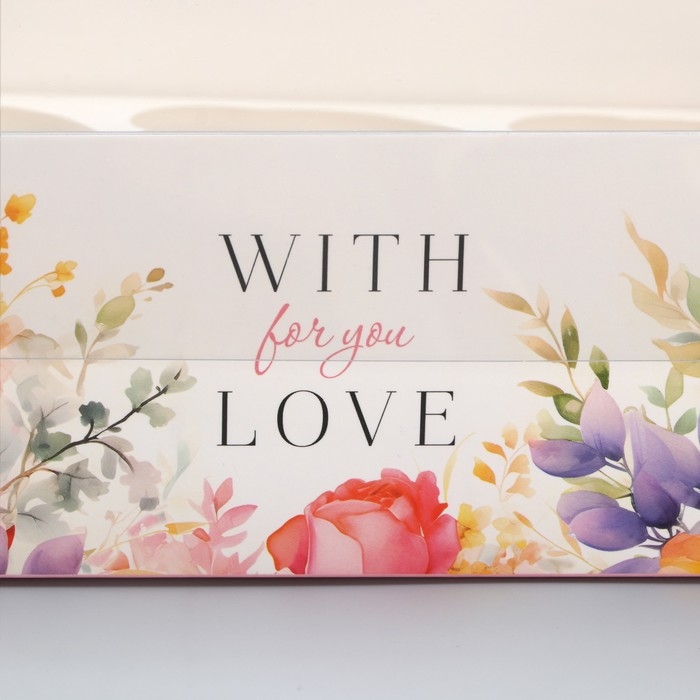 Коробка для капкейка, кондитерская упаковка, 6 ячеек &laquo;С теплом и любовью&raquo;, 23 х 16 х 7.5 см