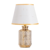 Лампа настольная "Клаудия" 1х40Вт Е14 белый/золото 22х22х36см Лампа настольная "Клаудия" 1х40Вт Е14 белый/золото 22х22х36см