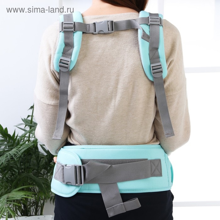 Рюкзак-кенгуру, хипсит для малыша &laquo;Рыбки&raquo;, от 3 до 20 кг., цвет бирюзовый