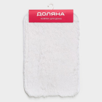 Коврик Доляна &laquo;Пушистик&raquo;, 40&times;60 см, цвет белый