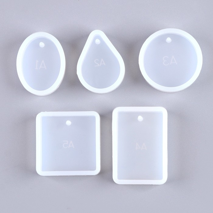 Форма силиконовая универсальная &laquo;Кулоны&raquo; набор 5 форм