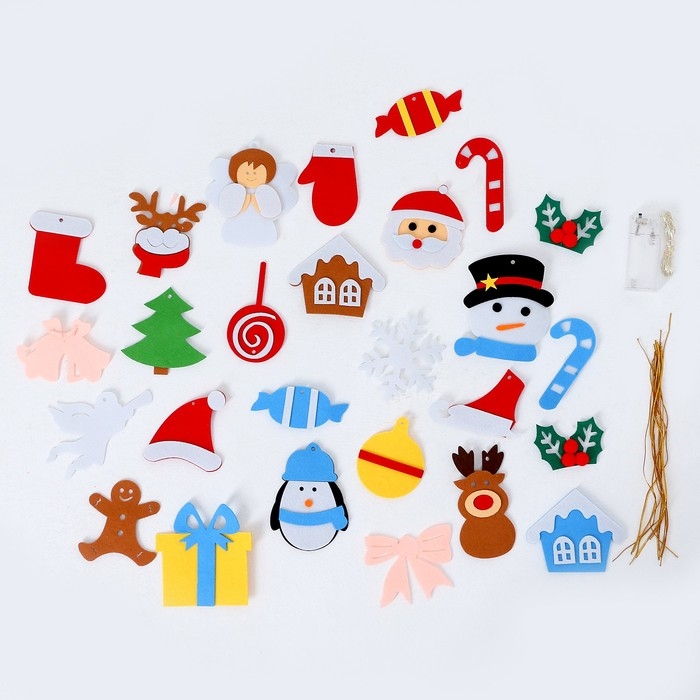 Набор для творчества &laquo;Ёлочка&raquo; украшения подвески, гирлянда