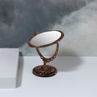 Зеркало настольное «Овал», двустороннее, с увеличением, зеркальная поверхность 8,5 × 12,1 см, цвет чёрный/медный Зеркало настольное «Овал», двустороннее, с увеличением, зеркальная поверхность 8,5 × 12,1 см, цвет чёрный/медный