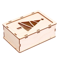 Заготовка для творчества &laquo;Шкатулка с выдвижной крышкой. Ёлочка&raquo;