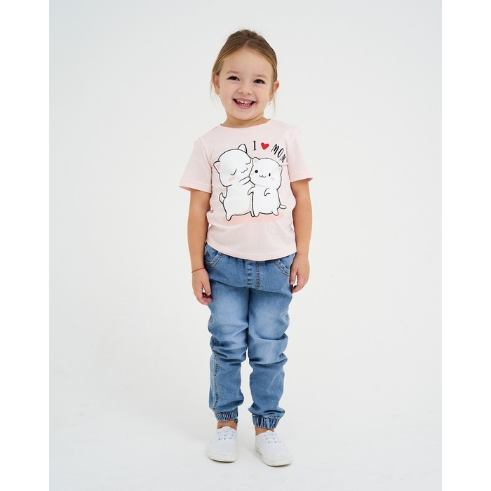 Футболка детская KAFTAN "Love mom" р.36 (134-140), розовый