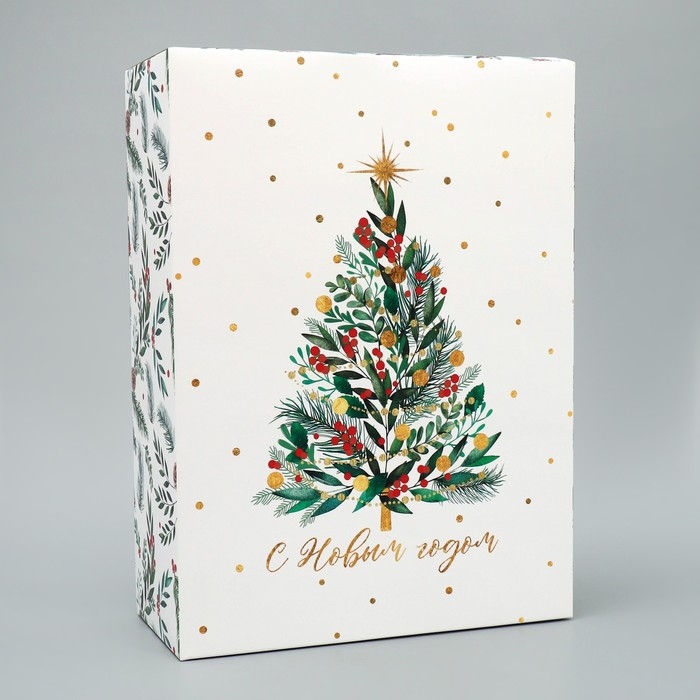 Коробка подарочная новогодняя складная &laquo;Елочка&raquo;, 22 х 30 х 10 см