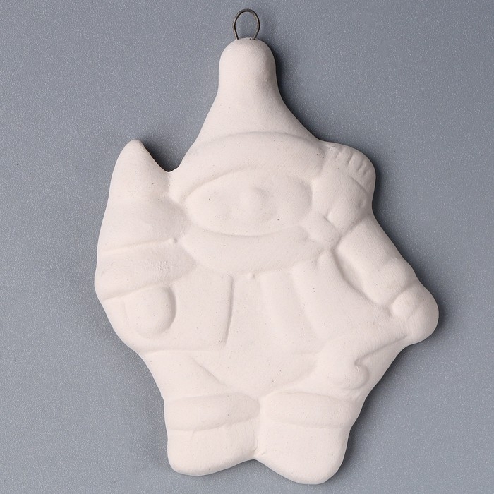 Новый год! Ёлочное украшение под раскраску &laquo;Снеговик с елкой&raquo; с подвесом, кисть