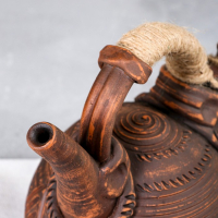 Чайник для заварки &laquo;Татарский&raquo;, гончарный, красная глина, 800 мл