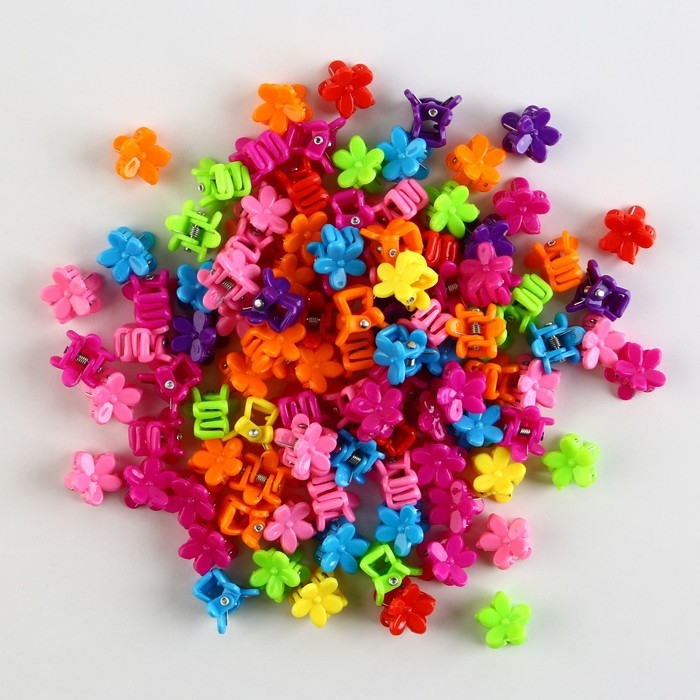 Краб для волос мини &laquo;Для самой красивой&raquo;, 100 шт., размер крабика 1.5 х 1.5 см