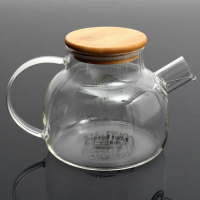 Чайник стеклянный заварочный с бамбуковой крышкой &laquo;Моментов счастья&raquo;, 1000 мл