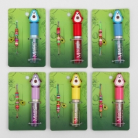 Набор 2 предмета: браслет, блеск для губ &laquo;Авокадо&raquo; с листочком, цветной