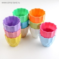 Кашпо для цветов &laquo;Излом&raquo;, пластик, 400 мл, цвет МИКС