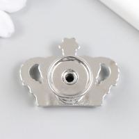 Ручка для шкатулки металл "Корона" страза, серебро 4,5х3,2х2,6 см Ручка для шкатулки металл "Корона" страза, серебро 4,5х3,2х2,6 см