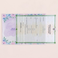 Папка под свидетельство о рождении "Малыш" радуга, А5 Папка под свидетельство о рождении "Малыш" радуга, А5