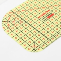 Лекало портновское метрическое, жаропрочное, 20 &times; 10 см, цвет жёлтый