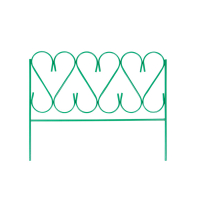 Ограждение декоративное, 54 &times; 340 см, 5 секций, металл, зелёное, &laquo;Изящный&raquo;